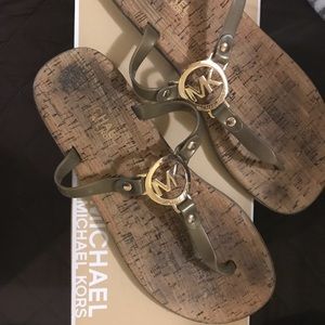 Michael Kors Gold Jelly Sandals Size 9
